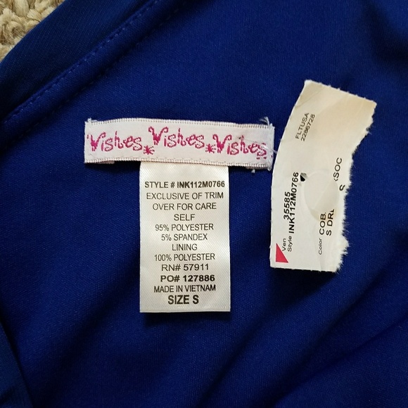 Royal Blue One Shoulder Dress - Picture 3 of 4